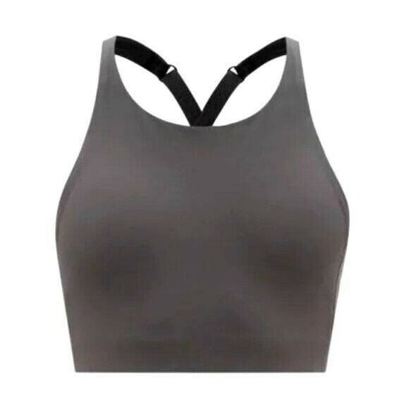 girlfriend collective Other - GIRLFRIEND COLLECTIVE Topanga Low Impact Longline Sports Bra Shadow Gray XS,S,L